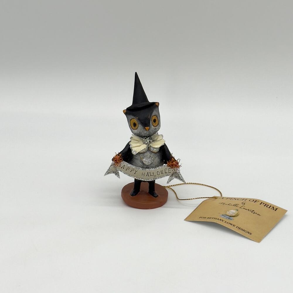 Bethany Lowe Mini Happy Halloween Owl Figurine 4" NEW - Picture 6 of 12